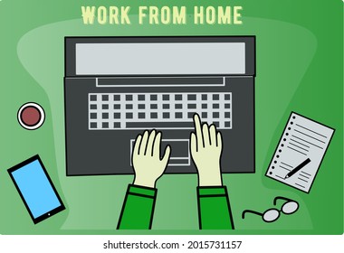 Vector stock concept Work from home.