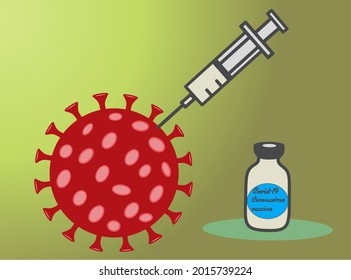 Vector stock of Corona virus vaccine concept.