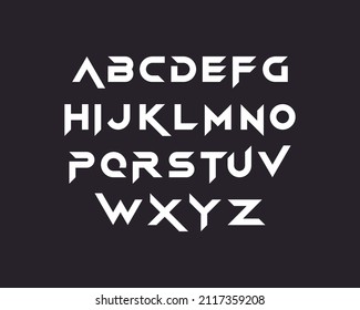 Vector Stock Creative Font Typhography Modern Futuristic Alphabet Bold