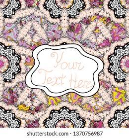 Vector - stock. Doodles on white, beige and black colors. Seamless background pattern. Watercolor, hand drawn.