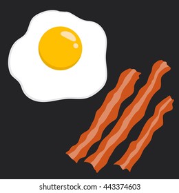 Vector stock of egg and bacon delicious breakfast food