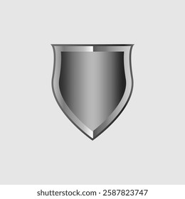 Vector Stock Empty Silver Shield Vector Illustration