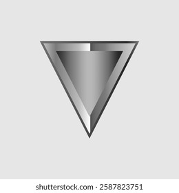 Vector Stock Empty Silver Shield Vector Illustration
