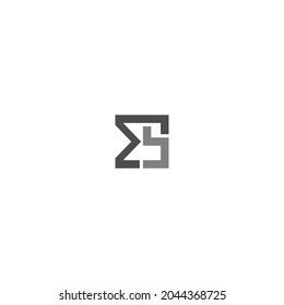 Vector Stock Es logo letter monogram with triangle shape Vector Image