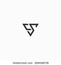 Vector Stock Es logo letter monogram with triangle shape Vector Image