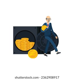 intercambio de valores vectorial conjunto de iconos isométricos con diferentes gráficos gráficos elementos financieros tecnología en ilustración de comercio