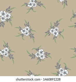 vector stock flowers bunches pattern on background