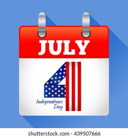 Vector stock of fourth july calendar icon, American independence day symbol