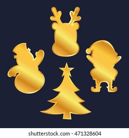 Vector stock of golden christmas decoration ornament