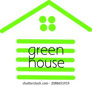 vector stock green house logo design