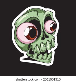 VECTOR STOCK HALLOWEEN SKULL WITH THE EYES SPOOKY OCTOBER