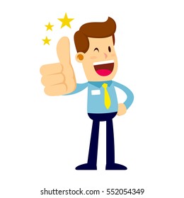 Vector Stock Of A Happy Businessman Making Thumbs Up Sign