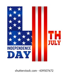 Vector stock of happy fourth of july, independence day symbol