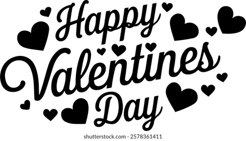 Vector stock of happy valentines lettering greeting background ,The perfect images to express your love and affection