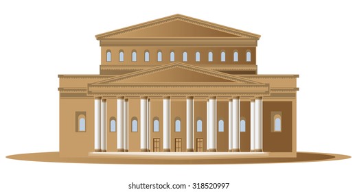 Vector stock illustration. Abstract image of the theater building.