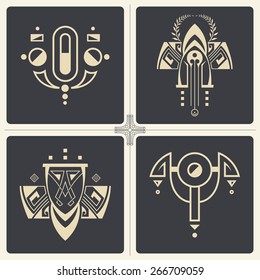 Vector stock illustration. Abstract ornaments for design of printed and web products.