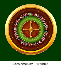 Vector stock illustration beautiful realistic casino wheel of European roulette. EPS 10