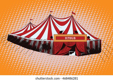 Vector stock illustration. Circus tent.