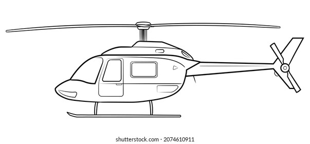 Vector stock illustration of classic helicopter