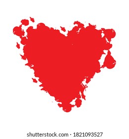Vector stock illustration. A heart drawn with a brush on a white background can be used as a background for thematic news, events.