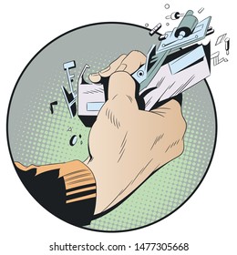 Vector. Stock illustration. Human broken equipment.