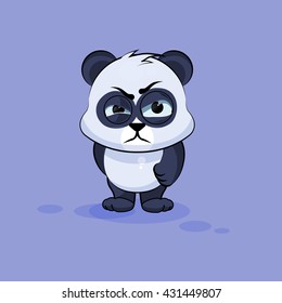 Vector Stock Illustration isolated Emoji character cartoon Panda sticker emoticon with angry emotion for site, info graphic, video, animation, websites, e-mails, newsletters, reports, comics