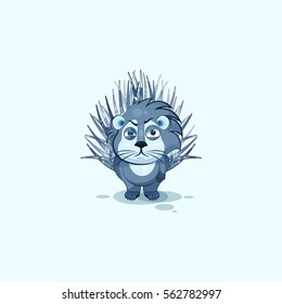Vector Stock Illustration isolated Emoji character cartoon porcupine sticker emoticon with angry emotion for site, info graphics, video, animation, websites, e-mails, newsletters, reports, comics