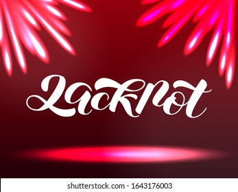 Vector stock illustration. Jackpot lettering for banner