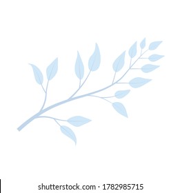 Vector stock illustration  leaves.  Decorative beauty elegant illustration for design. Isolated on a white 