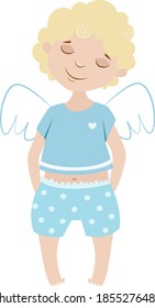 Vector stock illustration of little cute angel