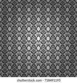 Vector stock illustration in a modern flat style. Creative seamless pattern, modern diagonal abstract background with geometric elements. White, black and gray diagonal tiles.