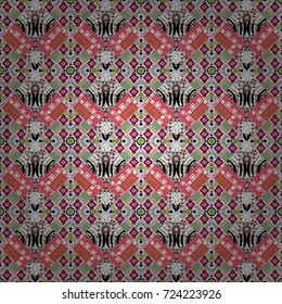 Vector stock illustration in a modern flat style. Creative seamless pattern, modern diagonal abstract background with geometric elements. White, beige and black diagonal tiles.