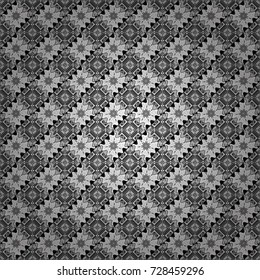 Vector stock illustration in a modern flat style. Creative seamless pattern, modern diagonal abstract background with geometric elements. Black, white and gray diagonal tiles.