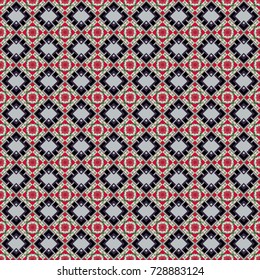 Vector stock illustration in a modern flat style. Creative seamless pattern, modern diagonal abstract background with geometric elements. Neutral, violet and gray diagonal tiles.