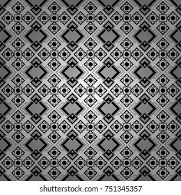 Vector stock illustration in a modern flat style. Creative seamless pattern, modern diagonal abstract background with geometric elements. Black, white and gray diagonal tiles.