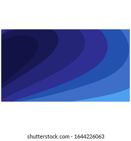 Vector stock illustration of psychedelic network header, social media background. Blue deformed gradient stripes. Deep abstract hole. Flat style.