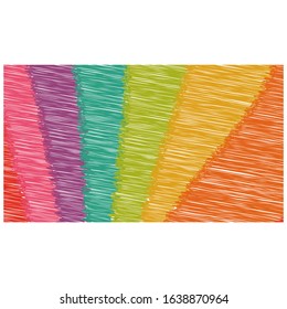 Vector stock illustration of psychedelic rainbow background for networks, social media, websites. LGBT pattern, cute and colorful. Cartoon style art.
