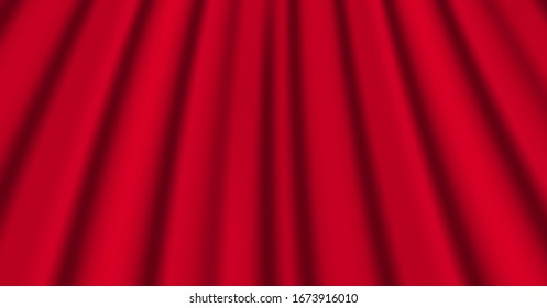  Ilustración de material vectorial. Fondo de las cortinas rojas cerradas para tarjeta