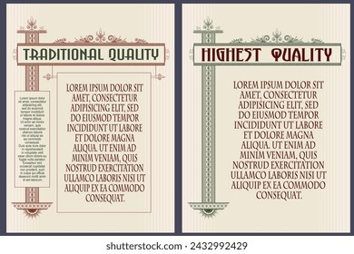 Ilustración vectorial de stock. Plantilla de menú de restaurante u otro diseño.