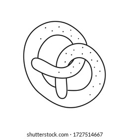 Vector stock illustration with single object: food, hand drawn, doodle style. Sample element isolated on white. Line contour, outline.