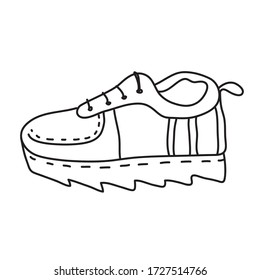 Vector stock illustration with single object, hand drawn, doodle style. Sample element isolated on white. Line contour, outline.