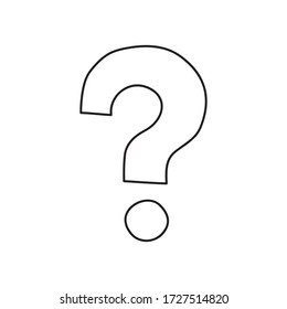 Vector stock illustration with single object, hand drawn, doodle style. Sample element isolated on white. Line contour, outline.