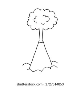 Vector stock illustration with single object, hand drawn, doodle style. Sample element isolated on white. Line contour, outline.