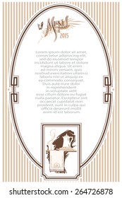 Vector stock illustration. Template cafe or restaurant menu.