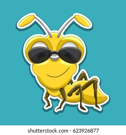 Vector Stock Illustrations isolated Emoji character cartoon Ant stickers emoticons with different emotions for site, info graphic, video, animation, websites, e-mails, newsletters, report, comic