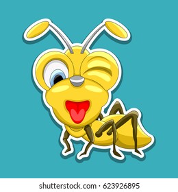 Vector Stock Illustrations isolated Emoji character cartoon Ant stickers emoticons with different emotions for site, info graphic, video, animation, websites, e-mails, newsletters, report, comic