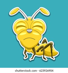 Vector Stock Illustrations isolated Emoji character cartoon Ant stickers emoticons with different emotions for site, info graphic, video, animation, websites, e-mails, newsletters, report, comic