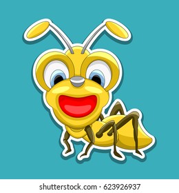 Vector Stock Illustrations isolated Emoji character cartoon Ant stickers emoticons with different emotions for site, info graphic, video, animation, websites, e-mails, newsletters, report, comic