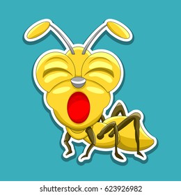 Vector Stock Illustrations isolated Emoji character cartoon Ant stickers emoticons with different emotions for site, info graphic, video, animation, websites, e-mails, newsletters, report, comic