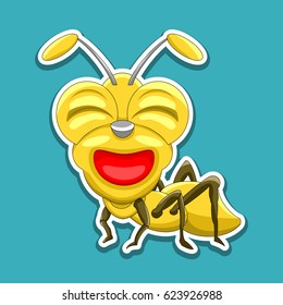Vector Stock Illustrations isolated Emoji character cartoon Ant stickers emoticons with different emotions for site, info graphic, video, animation, websites, e-mails, newsletters, report, comic